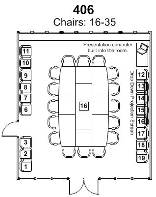 Room layout for 406