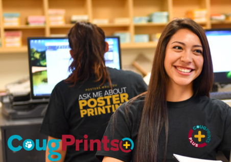 Student staff at Cougs Print Plus