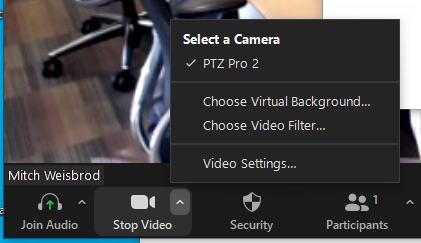 Camera Select Screenshot