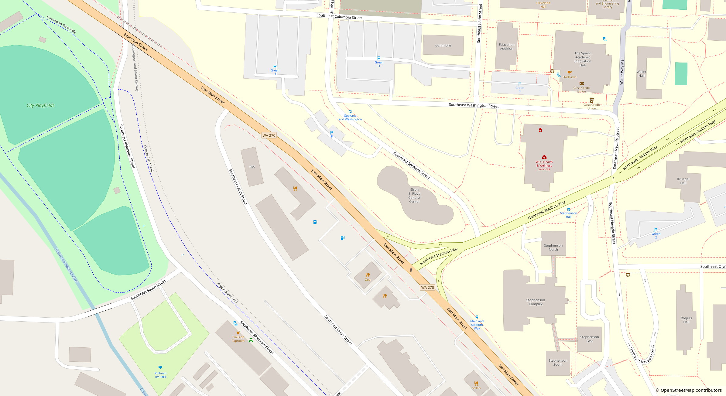 campus map showing location